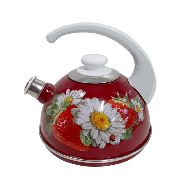 Kettle 2.5l ?04/25/01/05/?03 burgundy/strawberry with chamomile (decor-stainless steel)